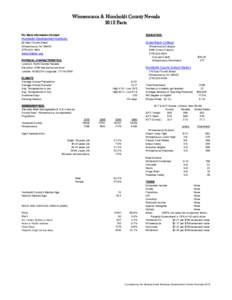 Winnemucca & Humboldt County Nevada 2012 Facts For More Information Contact: EDUCATION