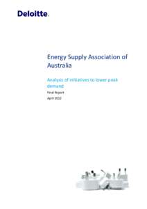 Proposal for Energy Supply Association of Australia