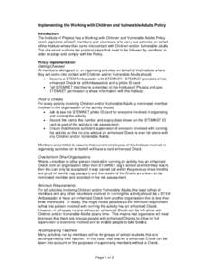 Microsoft Word - Implementing C&VA policy - Feb 11.doc