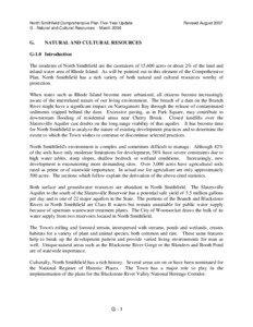 North Smithfield Comprehensive Plan Five-Year Update G - Natural and Cultural Resources - March 2006