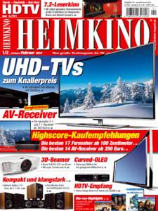 Tests - Technik - Service  Ausgabe 1/2 · Januar/Februar[removed],70 € · Ausland 4,10 € · CHF 7,[removed]Leserkino