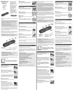 OneTouch® Delica™ Lancing Device Instructions For Use Canada/US