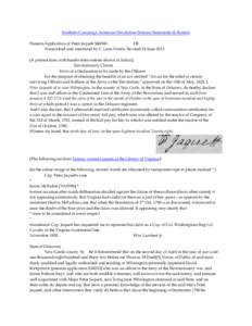 Southern Campaign American Revolution Pension Statements & Rosters Pension Application of Peter Jaquett S46500 DE Transcribed and annotated by C. Leon Harris. Revised 24 June[removed]A printed form with handwritten entrie