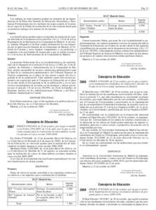 B.O.C.M. NúmLUNES 23 DE NOVIEMBRE DE 2009 Tercero Los trabajos no seleccionados podrán ser retirados de las dependencias de la Dirección General de Educación Secundaria y Enseñanzas Profesionales por los inst