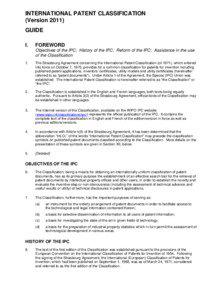 INTERNATIONAL PATENT CLASSIFICATION (Version[removed]GUIDE