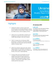 UKRAINE SITUATION REPORT  23 JANUARY 2015 Ukraine Humanitarian