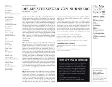 Hans Sachs / Meistersinger / Classical music / Die Meistersinger von Nürnberg / Operas / Music