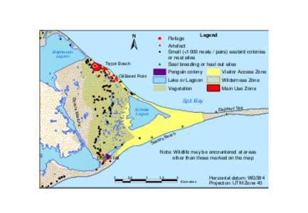 Legend Refuge Artefact Small (<1000 nests / pairs) seabird colonies or nest sites Seal breeding or haul out sites