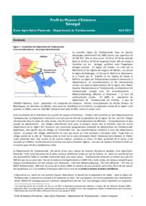 Profil de Moyens d’Existence  Sénégal Zone Agro-Sylvo-Pastorale - Départment de Tambacounda