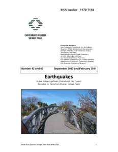 Mechanics / Earthquake Commission / Christchurch / Kaiapoi / Business continuity planning / Disaster recovery / Earthquake / Richter magnitude scale / Christchurch earthquake / Management / Earthquakes in New Zealand / Emergency management