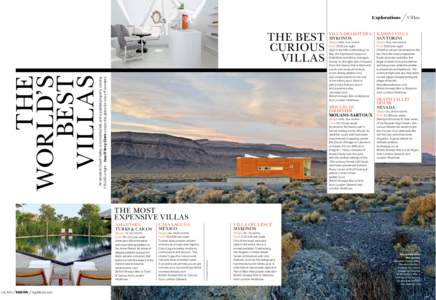 Explorations  An abode in Death Valley, a converted kiln and a palatial property costing £18,000 a night... Issy D’Arcy Clark scours the globe for one-off wonders  THE