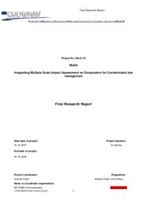 SN[removed]MuSA  Final Research Report Sustainable maNagement of sOil and groundWater under the pressure of soil pollution and soil contaMinAtioN