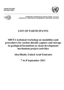 UNITED NATIONS NATIONS UNIES FRAMEWORK CONVENTION ON CLIMATE CHANGE - Secretariat CONVENTION - CADRE SUR LES CHANGEMENTS CLIMATIQUES - Secretariat