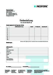 Picotronic GmbH Rudolf-Diesel-Str. 2a[removed]Koblenz Tel. +[removed] Fax. +[removed]10 [removed]