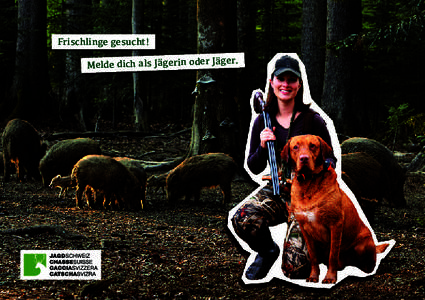 Frischlinge gesucht!  Melde dich als Jägerin oder Jäger. Wie wird man in der Schweiz Jägerin oder Jäger?