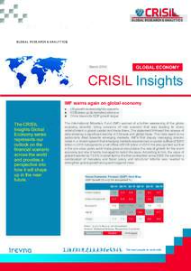 GLOBAL ECONOMY  March 2016 CRISIL Insights IMF warns again on global economy
