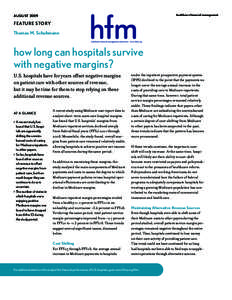 healthcare financial management  AUGUST 2009 FEATURE STORY Thomas M. Schuhmann