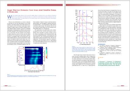 1 Atomic and Molecular Science  PF Activity Report 2007 #25 Auger Electron Emission from Inner-shell Satellite States in Molecules