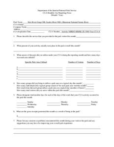 Microsoft Word - Sample CUA Monthly Use Reporting Form