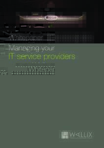 Whitepaper – Managing your IT service providers – October 2011 	
     	
   Contents	
  