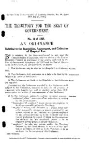 [Extract from Commonwealth of Australia Gazette, No. 46, dated 29th August, [removed]THE TERRITORY FOR THE SEAT OF GOVERNMENT.