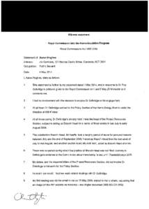 Witness statement  Royal Commission into the Home Insulation Program Royal Commissions Act[removed]Cth)  Statement of: Aaron Hughes