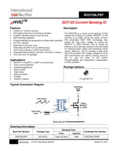 IR25750LPBF  HVICTM SOT-23 Current Sensing IC