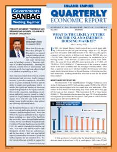 INLAND EMPIRE  QUARTERLY ECONOMIC REPORT  Freight movement through San