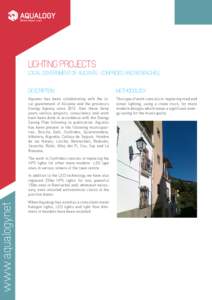 www.aqua logy.net  LIGHTING PROJECTS LOCAL GOVERNMENT OF ALICANTE –CONFRIDES AND BENITACHELL DESCRIPTION