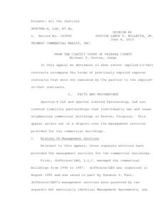 Present: All the Justices SPECTRA-4, LLP, ET AL. v. OPINION BY JUSTICE LEROY F. MILLETTE, JR.