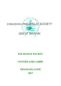 EXCHANGE PACKET COVERS AND CARDS TRANSATLANTIC 2017  M1