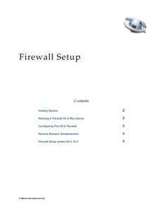 Firewall Setup  Contents Getting Started
  2