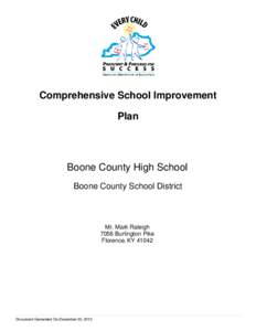 Comprehensive School Improvement Plan