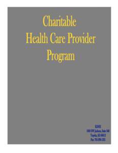 Charitable Health Care Provider Program Guidelines