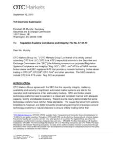 September 12, 2013 VIA Electronic Submission Elizabeth M. Murphy, Secretary Securities and Exchange Commission 100 F Street, NE Washington, DC[removed]