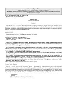 Document: Proposed Rule Source: September 1, 2001, Indiana Register, Volume 24, Number 12 Disclaimer: These documents were created from the files used to produce the official (printed) Indiana Register, however, these do