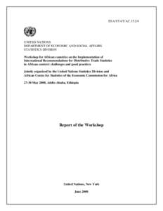 Final report - IRDTS workshop - Addis Ababa[removed]May 2008