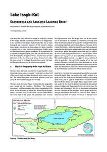 Lake Issyk-Kul Experience and Lessons Learned Brief Rasul Baetov*, Cholpon-Ata, Kyrgyz Republic, [removed]