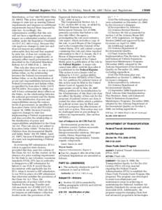 Federal Transit Administration / Safe /  Accountable /  Flexible /  Efficient Transportation Equity Act: A Legacy for Users / Metropolitan planning organization / Government procurement in the United States / Title 40 of the Code of Federal Regulations / United States / Government / Public transportation in the United States / Transportation planning / Transport