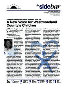 sidebar  the THE NEWSLETTER OF THE WESTMORELAND BAR ASSOCIATION