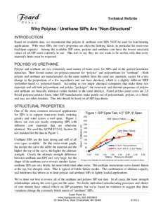 Technical Bulletin  Why Polyiso / Urethane SIPs Are “Non-Structural” INTRODUCTION Based on available data, we recommend that polyiso & urethane core SIPs NOT be used for load-bearing applications. With most SIPs, the