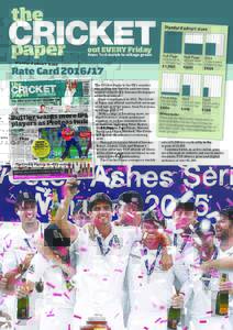 the  CRICKET paper  Standard advert sizes