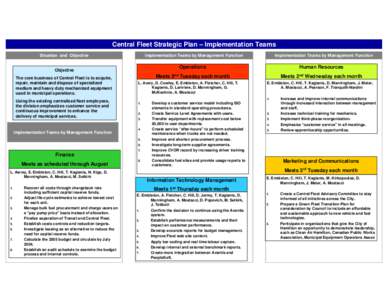 Fleet Strategic Plan Implementation Teams