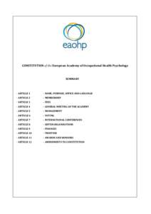 Occupational health psychology / Society for Occupational Health Psychology / Risk / Occupational safety and health / Heights Community Council / Military Order of the Dragon / Psychology / European Academy of Occupational Health Psychology / Behavior