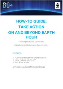       HOW-TO GUIDE: TAKE ACTION