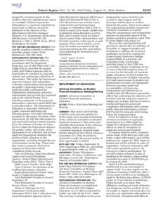 emcdonald on DSK67QTVN1PROD with NOTICES  Federal Register / Vol. 79, No[removed]Friday, August 15, [removed]Notices during the comment period in this mailbox when the regulations.gov site is not available. Written requests