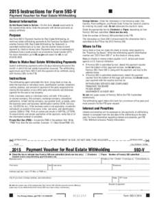 2015 Form 593-V -- Payment Voucher for Real Estate Withholding