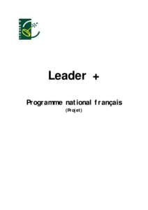 Leader + Programme national français (Projet) Sommaire Page