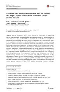 Population / Demography / Actuarial science / Black rhinoceros / Population viability analysis / Effective population size / Demographic history / Small population size / Ex situ conservation / Life expectancy / Population growth