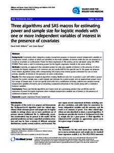 Logistic regression / Separation / SAS / Statistical power / Odds ratio / Degrees of freedom / Coefficient of determination / Generalized linear model / Statistics / Regression analysis / Linear regression